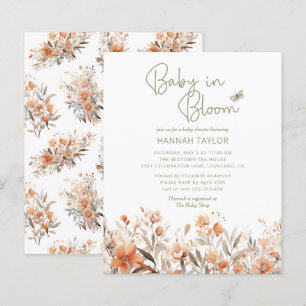 Budget Baby in Bloom Girl Boho Baby Shower Invite