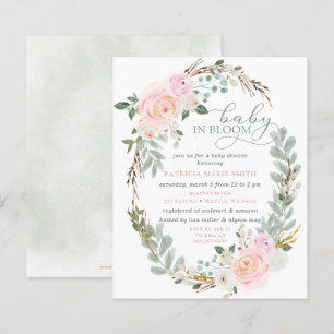 Budget Baby in Bloom Pink Floral Girl Baby Shower