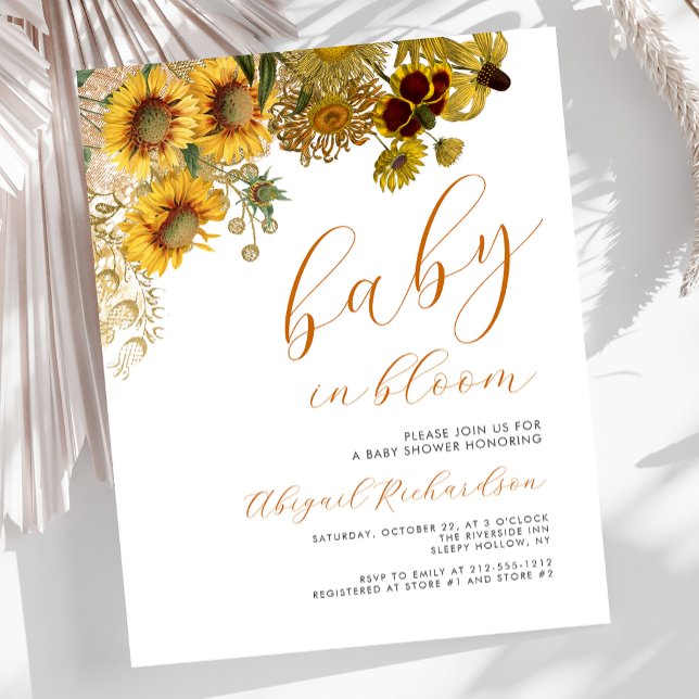 Budget Baby in Bloom Sunflowers Floral Baby Shower (Creator Uploaded)