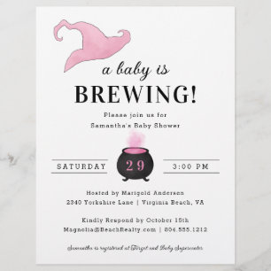 Budget Baby is Brewing Bridal Shower Invitation Flyer
