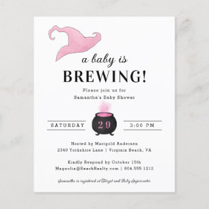 Budget Baby is Brewing Bridal Shower Invitation Flyer