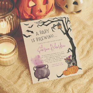 Budget Baby Is Brewing Girl Halloween Baby Shower