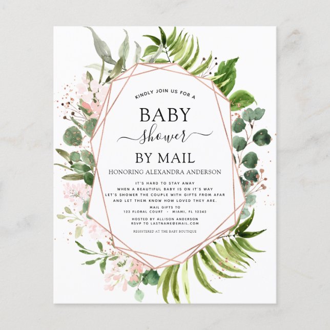 Budget Baby Shower by Mail Greenery Eucalyptus (Front)