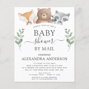 Budget Baby Shower By Mail Woodland Invitation Flyer