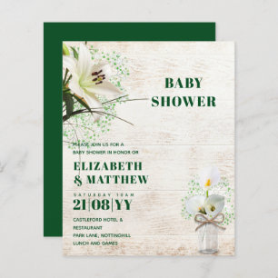 BUDGET Baby Shower Cala Lillie Rustic Chic Shabby