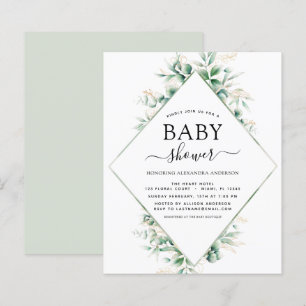 Budget Baby Shower Eucalyptus Botanical Geometric