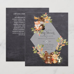 BUDGET BABY SHOWER INVITATIONS - Woodland Animals