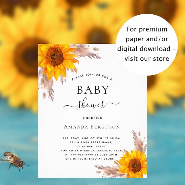Budget baby shower pampas grass sunflowers blush (Creator Uploaded)
