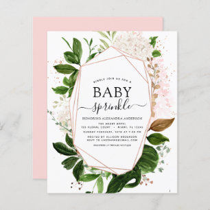 Budget Baby Sprinkle Shower Greenery Geometric