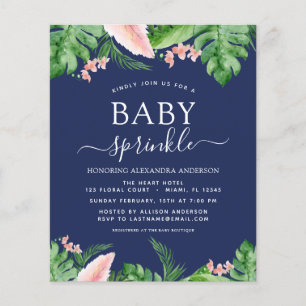 Budget Baby Sprinkle Shower Tropical Navy Blue