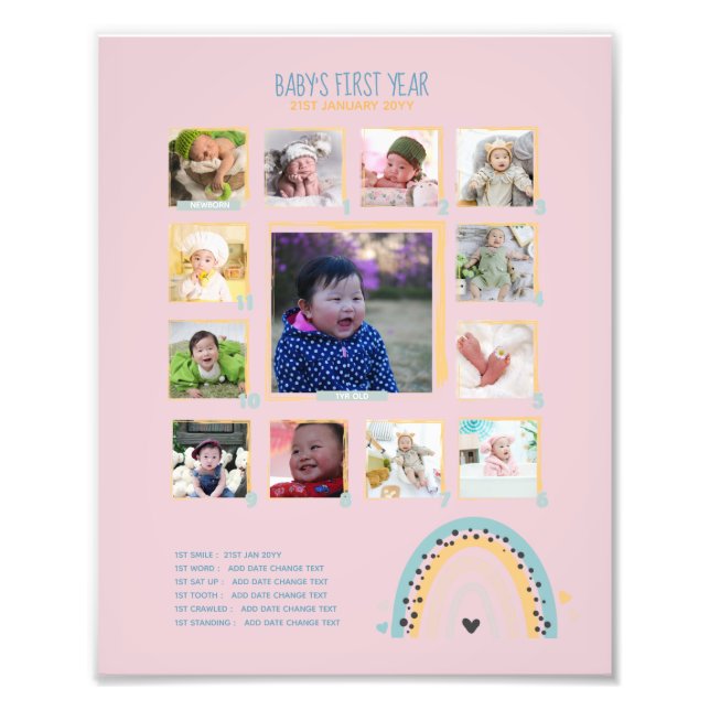 BUDGET Babys 1st Yr Grandparent PHOTO Keepsake (Front)