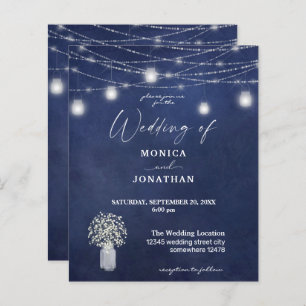 Budget Baby's Breath, Chalkboard, String Lights