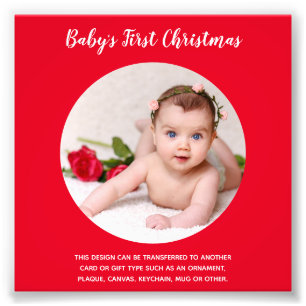 Budget Babys First Christmas Template Invites Photo Print