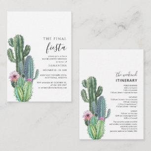 Budget Bachelorette Weekend Invite with Itinerary