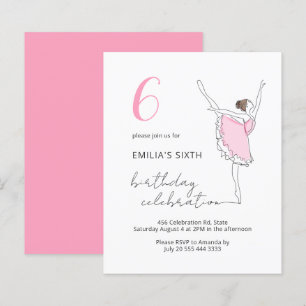 Budget Ballerina Pretty Pink Any Age Kids Birthday