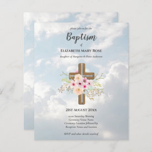 BUDGET Baptism Christening Bautizo Bautismo INVITE