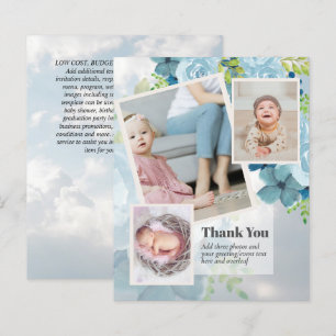 BUDGET Baptism Christening THANK YOU Photo Cards