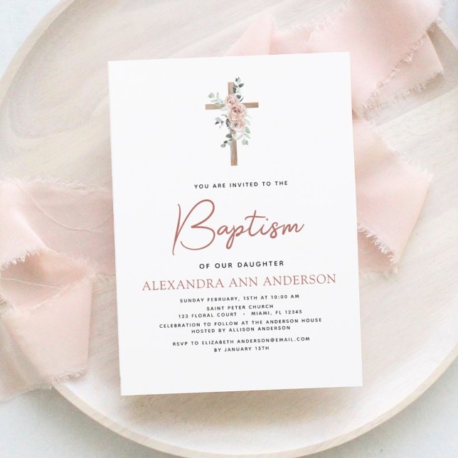 Budget Baptism Dusty Pink Rose Greenery Eucalyptus (Creator Uploaded)