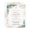 Budget Baptism twins eucalyptus gold invitation