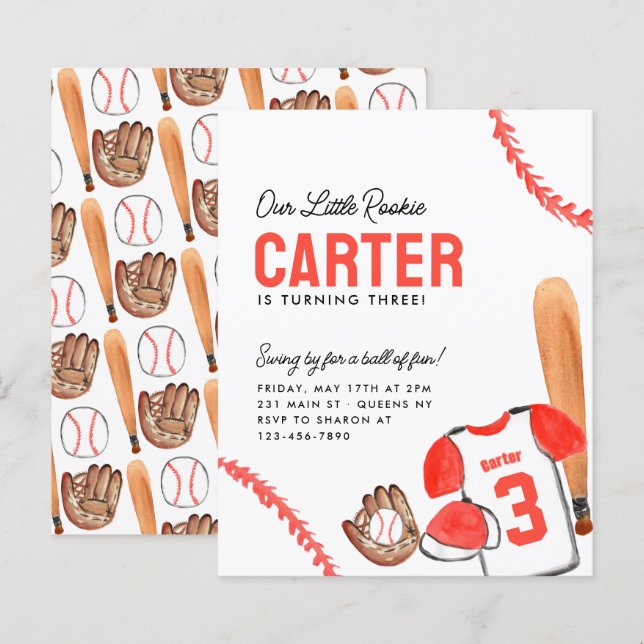 Budget Bat Glove Sports Shirt Baseball Birthday (Front/Back)