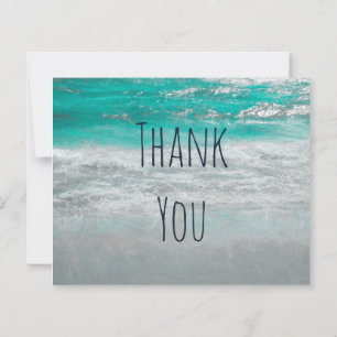 Budget Beach Turquois Coastal Ocean Wave Thank You