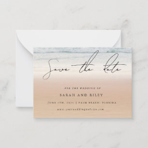 BUDGET Beach Wedding Save The Date Invitation