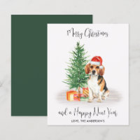 Budget Beagle Dog Santa Festive Merry Christmas
