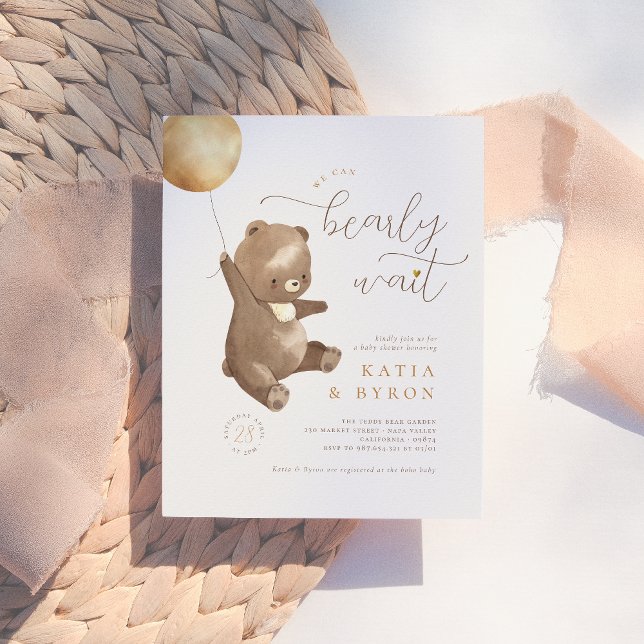 Budget Bearly Wait Gender Neutral Bear Baby Shower (Creator Uploaded)