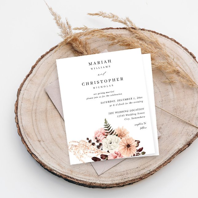 Budget Beige & Blush Pink Rustic Floral Wedding (Creator Uploaded)