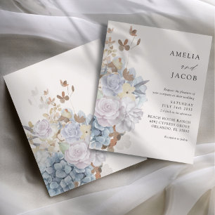 Budget Beige Floral Watercolor Wedding