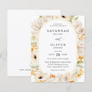Budget Beige & Orange Floral Wedding 2