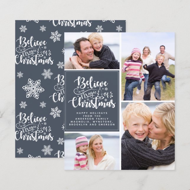 Budget Believe in the Magic of Christmas Card (Front/Back)
