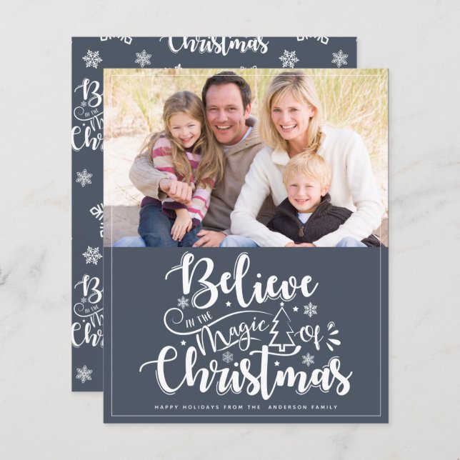 Budget Believe in the Magic of Christmas Card (Front/Back)