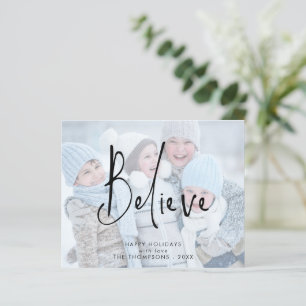 Budget Believe Script Photo Name Year Christmas