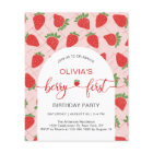 Budget Berry 1st First Birthday Party Invitation