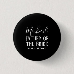 BUDGET Bestman Groomsmen Gifts Black White 3 Cm Round Badge