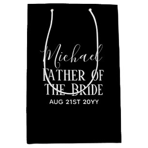 BUDGET Bestman Groomsmen Gifts Black White Medium Gift Bag