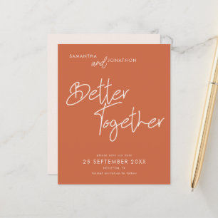 Budget Better Together Terracotta Save The Date