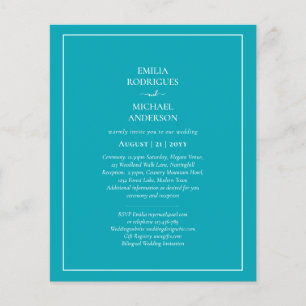 BUDGET Bilingual 2-sided Invite Spanish Boda  Flyer