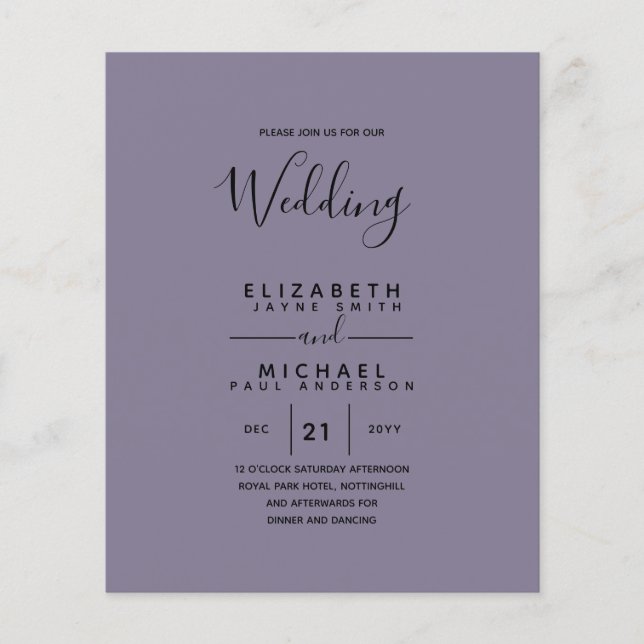 Budget Bilingual Spanish BODA English Wedding (Front)