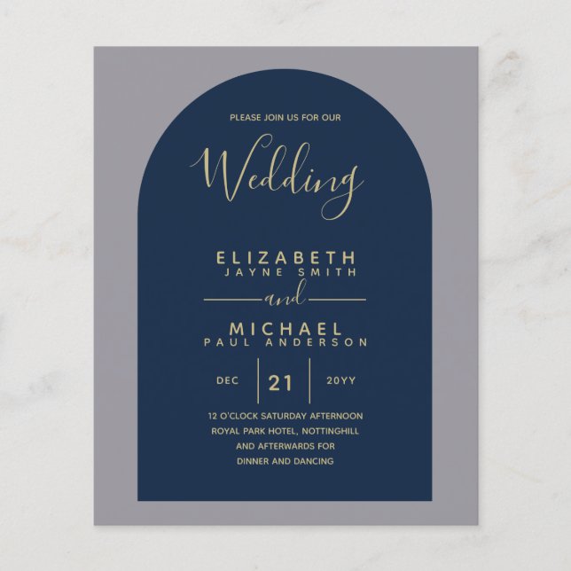 BUDGET Bilingual Spanish Boda English Wedding (Front)