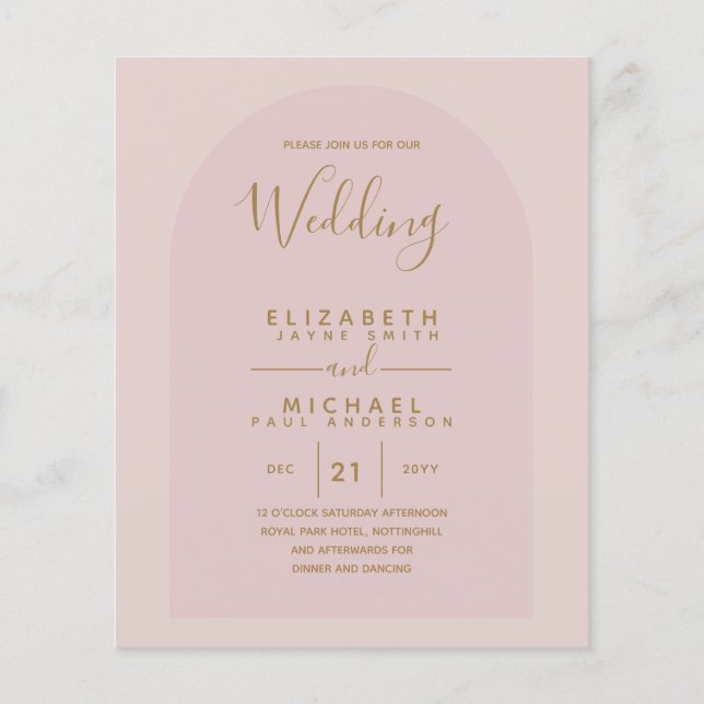 BUDGET Bilingual Spanish Boda English Wedding (Front)