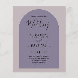 BUDGET Bilingual Spanish English Boda Wedding Flyer