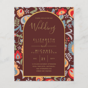 BUDGET Bilingual Spanish English Boda Wedding Flyer