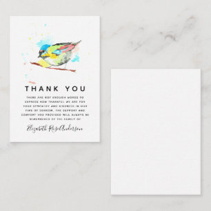 BUDGET Bird In Loving Memory Funeral  Card