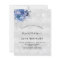 Budget birthday blue silver glitter invitation