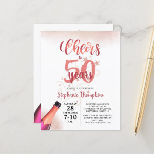 Budget Birthday CHEERS TO # YEARS Rose Gold