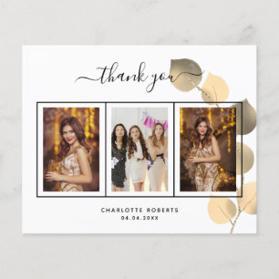 Budget birthday eucalyptus photo thank you card