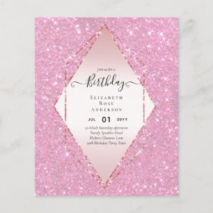 BUDGET BIRTHDAY Invitation ANY 16 18 21st 40 50th Flyer