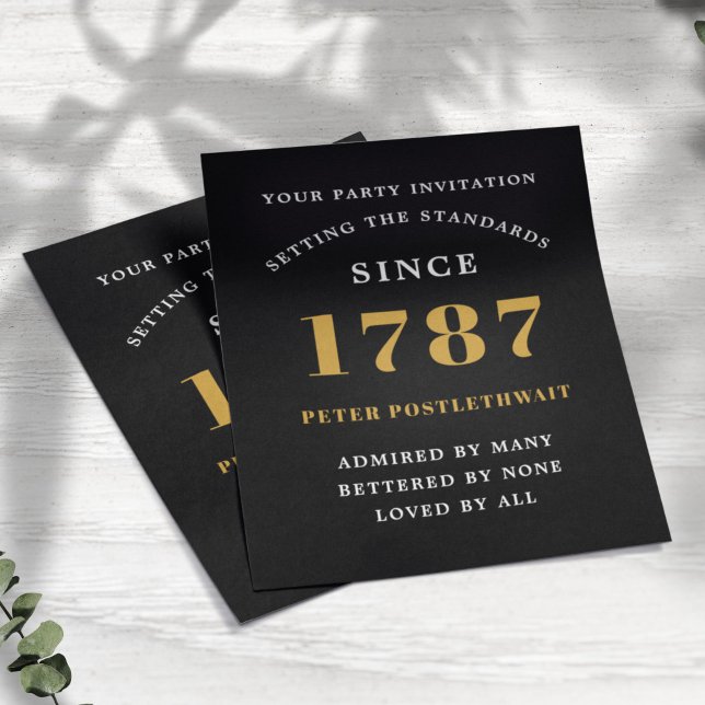 Budget Birthday Invitation Black And Gold Flyer (Creator Uploaded)